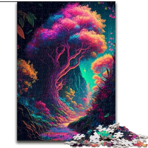 1000-teiliges Puzzle-Geschenk, Märchenland-Wald-Puzzle für 1000 Teile, pädagogisches und unterhaltsames Indoor-Spiel für die Heimdekoration, Größe 50x75cm von WGLINGX