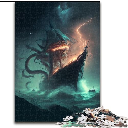 1000-teiliges Puzzle-Geschenk, Monster-Invasion, 1000-teiliges Puzzle für Erwachsene, pädagogisches und unterhaltsames Indoor-Spiel für die Heimdekoration, Größe 50x75cm 1000-teiliges Puzzle-Geschenk, Monster-Invasion, 1000-teiliges Puzzle für Erwachsene, pädagogisches und unterhaltsames Indoor-Spiel für die Heimdekoration, Größe 50x75cm von WGLINGX