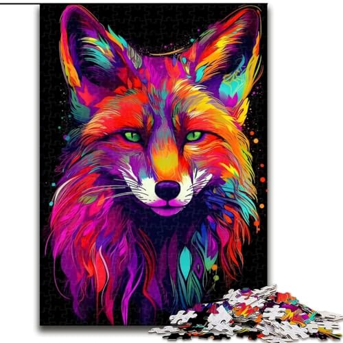 1000-teiliges Puzzle-Geschenk, Neon-Fuchs-Puzzle für 1000 Teile, pädagogisches und unterhaltsames Indoor-Spiel für die Heimdekoration, Größe 26x38cm 1000-teiliges Puzzle-Geschenk, Neon-Fuchs-Puzzle für 1000 Teile, pädagogisches und unterhaltsames Indoor-Spiel für die Heimdekoration, Größe 26x38cm von WGLINGX