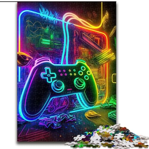 1000-teiliges Puzzle-Geschenk, Neon-Spiel, Puzzles für 1000 Teile, für Teenager, Familien-Lernspiele, Heimdekoration, Geschenk, Größe 26x38cm 1000-teiliges Puzzle-Geschenk, Neon-Spiel, Puzzles für 1000 Teile, für Teenager, Familien-Lernspiele, Heimdekoration, Geschenk, Größe 26x38cm von WGLINGX