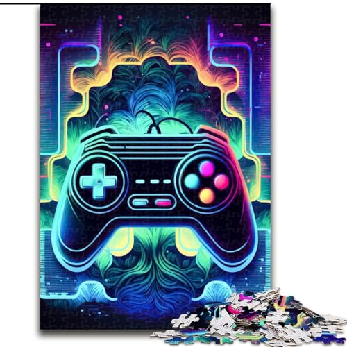 1000-teiliges Puzzle-Geschenk, Neon-Spiel, Puzzles für 1000 Teile, für Teenager, Familien-Lernspiele, Heimdekoration, Geschenk, Größe 26x38cm von WGLINGX