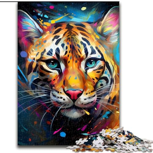 1000-teiliges Puzzle-Geschenk, Ozelot-Puzzles mit 1000 Teilen für Erwachsene, ideal als Dekoration für Zuhause und Büro, Geburtstag (Größe 26x38cm) von WGLINGX