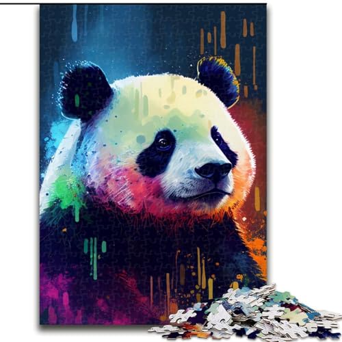 1000-teiliges Puzzle-Geschenk, Panda, buntes Puzzle für 1000 Teile, für Teenager, Familien-Lernspiele, Heimdekoration, Geschenk, Größe 50x75cm von WGLINGX