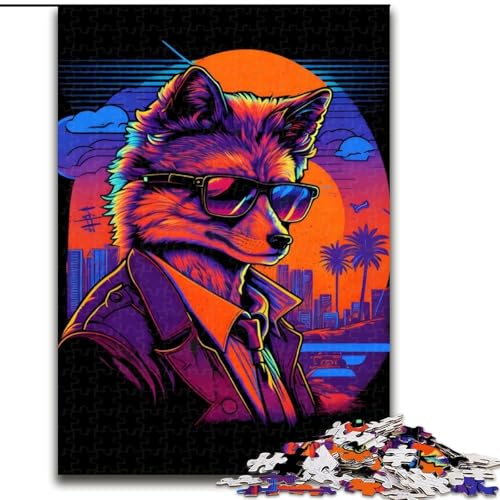 1000-teiliges Puzzle-Geschenk, Red Fox Butcher Gangster, Puzzles für 1000 Teile, für Teenager, Familien-Lernspiele, Heimdekoration, Geschenk, Größe 50x75cm von WGLINGX