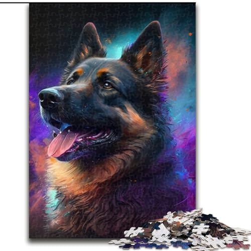 1000-teiliges Puzzle-Geschenk, Schäferhund-Puzzle für Erwachsene, lehrreiches und unterhaltsames Indoor-Spiel für die Heimdekoration (Größe 50x75cm) von WGLINGX