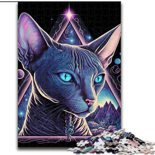 1000-teiliges Puzzle-Geschenk, Schwarzlicht-Katzen-Puzzle für 1000 Teile, für Teenager, Familien-Lernspiele, Heimdekoration, Geschenk, Größe 26x38cm 1000-teiliges Puzzle-Geschenk, Schwarzlicht-Katzen-Puzzle für 1000 Teile, für Teenager, Familien-Lernspiele, Heimdekoration, Geschenk, Größe 26x38cm von WGLINGX