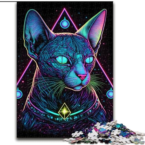 1000-teiliges Puzzle-Geschenk, Schwarzlicht-Katzen-Puzzle für 1000 Teile, für Teenager, Familien-Lernspiele, Heimdekoration, Geschenk, Größe 50x75cm 1000-teiliges Puzzle-Geschenk, Schwarzlicht-Katzen-Puzzle für 1000 Teile, für Teenager, Familien-Lernspiele, Heimdekoration, Geschenk, Größe 50x75cm von WGLINGX
