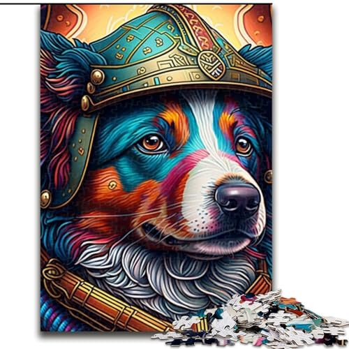 1000-teiliges Puzzle-Geschenk, Steampunk-Border-Collie-Puzzle, 1000 Teile, für Erwachsene, für Jugendliche, Familien-Lernspiele, Heimdekoration, Geschenk (Größe 50x75cm) von WGLINGX