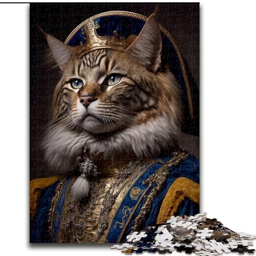 1000-teiliges Puzzle-Geschenk, Sun King Cat-Puzzles für 1000 Teile, pädagogisches und unterhaltsames Indoor-Spiel für die Heimdekoration, Größe 26x38cm 1000-teiliges Puzzle-Geschenk, Sun King Cat-Puzzles für 1000 Teile, pädagogisches und unterhaltsames Indoor-Spiel für die Heimdekoration, Größe 26x38cm von WGLINGX
