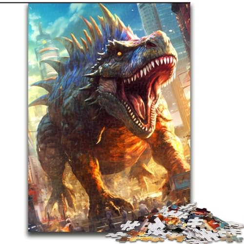 1000-teiliges Puzzle-Geschenk, T-Rex-Dinosaurier-Fury-Puzzle für 1000 Teile, pädagogisches und unterhaltsames Indoor-Spiel für die Heimdekoration, Größe 26x38cm 1000-teiliges Puzzle-Geschenk, T-Rex-Dinosaurier-Fury-Puzzle für 1000 Teile, pädagogisches und unterhaltsames Indoor-Spiel für die Heimdekoration, Größe 26x38cm von WGLINGX