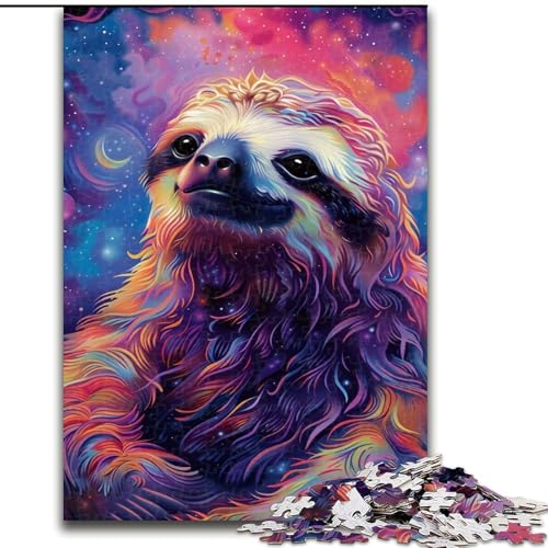 1000-teiliges Puzzle-Geschenk, Tierfaultier, anspruchsvolle Puzzles für Teenager, Familien-Lernspiele, Heimdekorationsgeschenk (Größe 26x38cm) von WGLINGX
