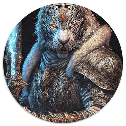 1000-teiliges Puzzle-Geschenk, Tiger-Krieger, unmögliches Puzzle für Erwachsene, ideales Urlaubs- oder Geburtstagsgeschenk, Partyspiel-Spielzeug (67,5 x 67,5 cm) von WGLINGX