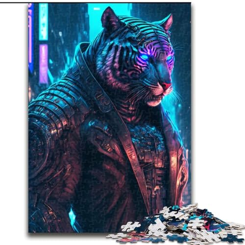 1000-teiliges Puzzle-Geschenk, Tiger Man-Puzzles für 1000 Teile für Teenager, Familien-Lernspiele, Heimdekoration, Geschenkgröße 26x38cm 1000-teiliges Puzzle-Geschenk, Tiger Man-Puzzles für 1000 Teile für Teenager, Familien-Lernspiele, Heimdekoration, Geschenkgröße 26x38cm von WGLINGX