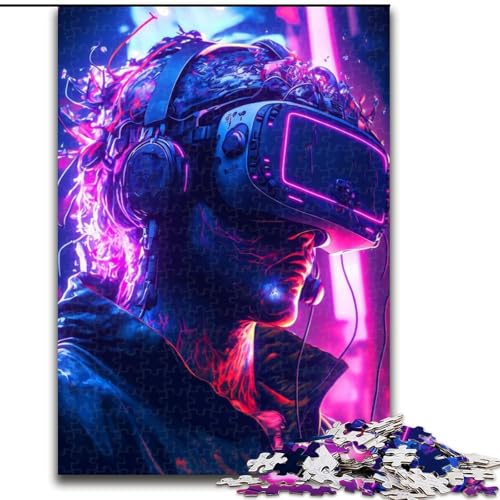 1000-teiliges Puzzle-Geschenk, VR Gamer, 1000-teiliges Puzzle für Erwachsene, pädagogisches und unterhaltsames Indoor-Spiel für die Heimdekoration, Größe 26x38cm 1000-teiliges Puzzle-Geschenk, VR Gamer, 1000-teiliges Puzzle für Erwachsene, pädagogisches und unterhaltsames Indoor-Spiel für die Heimdekoration, Größe 26x38cm von WGLINGX