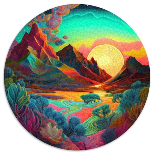 1000-teiliges Puzzle-Geschenk, faszinierendes, verträumtes Landschaftspuzzle, 1000-teiliges Denkspiel, interaktives Familienspiel, geeignet für Kinder ab 14 Jahren (67,5 x 67,5 cm) von WGLINGX