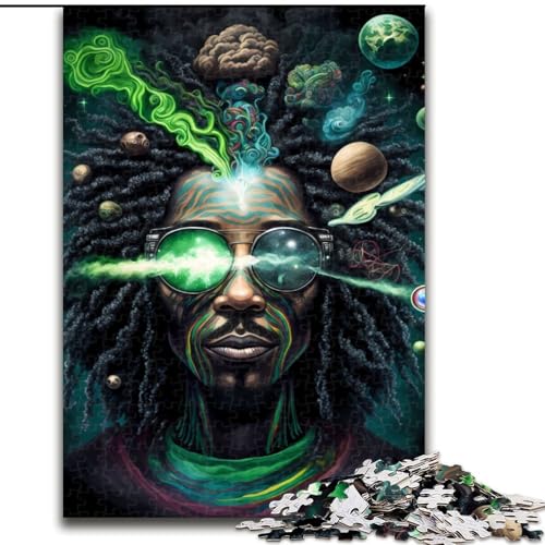 1000-teiliges Puzzle-Geschenk, kosmisches Rastafari-Puzzle für 1000 Teile, für Teenager, Familien-Lernspiele, Heimdekoration, Geschenk, Größe 50x75cm von WGLINGX