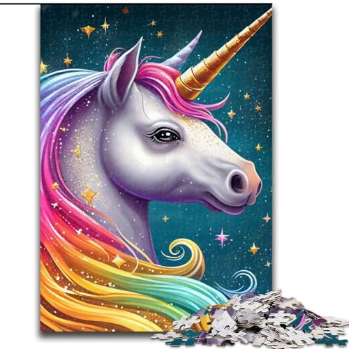 1000-teiliges Puzzle-Geschenk, süßes Einhorn-Puzzle für 1000 Teile, für Teenager, Familien-Lernspiele, Heimdekoration, Geschenk, Größe 50x75cm 1000-teiliges Puzzle-Geschenk, süßes Einhorn-Puzzle für 1000 Teile, für Teenager, Familien-Lernspiele, Heimdekoration, Geschenk, Größe 50x75cm von WGLINGX