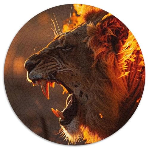 1000-teiliges Puzzle-Geschenk „Feuerlöwe“, unmögliches Puzzle für Erwachsene, ideales Urlaubs- oder Geburtstagsgeschenk, Partyspiel-Spielzeug (67,5 x 67,5 cm) von WGLINGX
