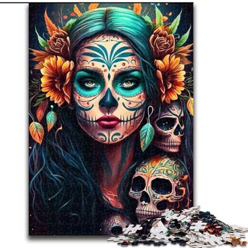 1000-teiliges Puzzle-Geschenk „Fiesta De Los Muertos“, Puzzle für 1000 Teile, pädagogisches und unterhaltsames Indoor-Spiel für die Heimdekoration, Größe 26x38cm 1000-teiliges Puzzle-Geschenk „Fiesta De Los Muertos“, Puzzle für 1000 Teile, pädagogisches und unterhaltsames Indoor-Spiel für die Heimdekoration, Größe 26x38cm von WGLINGX