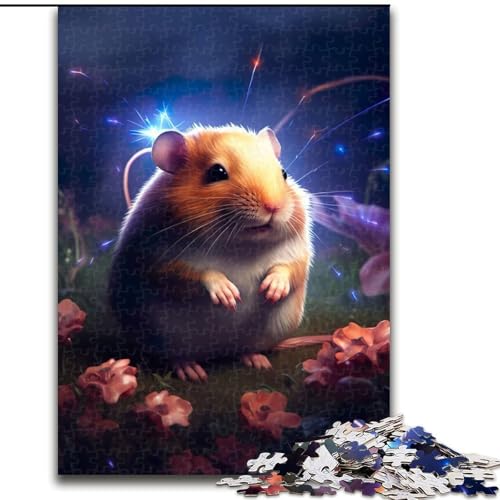 1000-teiliges Puzzle-Geschenk „Kleiner Hamster auf dem Mars“ für Erwachsene, Familieninteraktion und Gehirn-Herausforderung, Familienaktivitäts-Herausforderung (Größe 26x38cm) von WGLINGX