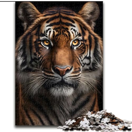 1000-teiliges Puzzle-Geschenk „Tiger schaut Mir in die Augen“, Puzzle für 1000 Teile, pädagogisches und unterhaltsames Indoor-Spiel für die Heimdekoration, Größe 26x38cm 1000-teiliges Puzzle-Geschenk „Tiger schaut Mir in die Augen“, Puzzle für 1000 Teile, pädagogisches und unterhaltsames Indoor-Spiel für die Heimdekoration, Größe 26x38cm von WGLINGX