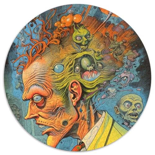 1000-teiliges Puzzle-Geschenk Dr. Monster für Erwachsene, farbenfrohe Heimdekoration und interaktives Familienspiel, 1000 Teile (67,5x67,5cm) von WGLINGX