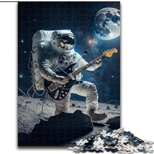 1000-teiliges Puzzle-Geschenk: Astronaut spielt Gitarre. Puzzles 1000 Teile für Erwachsene. Ideal als Dekoration für Zuhause und Büro, Geburtstag (Größe 26x38cm) von WGLINGX