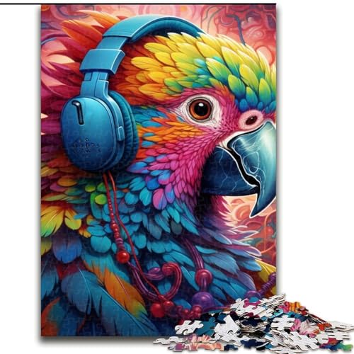 1000-teiliges Puzzle-Geschenk: Buntes Papageien-Puzzle, anspruchsvolles Denkspiel für Teenager, perfekt als Heimdekoration oder Geschenk (Größe 50x75cm) von WGLINGX