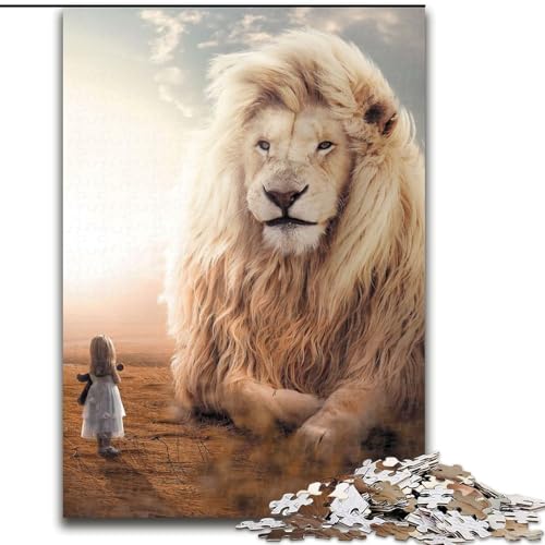 1000-teiliges Puzzle-Geschenk: Der riesige weiße Löwe, 1000-teiliges Puzzle für Erwachsene, pädagogisches und unterhaltsames Indoor-Spiel für die Heimdekoration, Größe 26x38cm 1000-teiliges Puzzle-Geschenk: Der riesige weiße Löwe, 1000-teiliges Puzzle für Erwachsene, pädagogisches und unterhaltsames Indoor-Spiel für die Heimdekoration, Größe 26x38cm von WGLINGX
