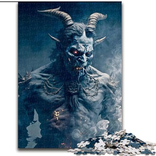 1000-teiliges Puzzle-Geschenkset „Dark Lord“, Holzpuzzle für Erwachsene mit interaktivem Familienspiel, Kinder ab 14 Jahren (Größe 38x26cm) von WGLINGX