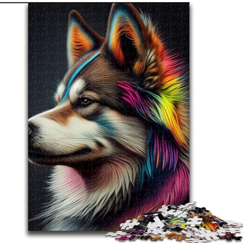 1000-teiliges Puzzle Husky-Hund, Pop-Art-Tier-Puzzle, 1000 Teile, interaktives Familienspiel, geeignet für Kinder ab 14 Jahren, Größe 26x38cm 1000-teiliges Puzzle Husky-Hund, Pop-Art-Tier-Puzzle, 1000 Teile, interaktives Familienspiel, geeignet für Kinder ab 14 Jahren, Größe 26x38cm von WGLINGX
