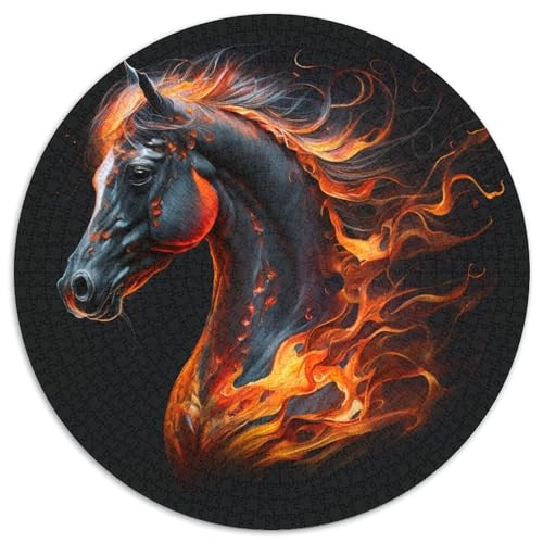 1000-teiliges Puzzle Pferd, Kartonpuzzle mit interaktivem Familienspiel, Kinder ab 14 Jahren, 1000 Teile (67,5x67,5cm) von WGLINGX