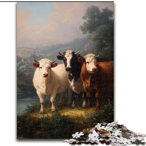 1000-teiliges Puzzle Schaf-Puzzle für Erwachsene, 1000-teiliges Kunstwerk-Dekor, Intelligenzspielzeug für Familien-Indoor-Spiele (Größe 50x75cm) von WGLINGX