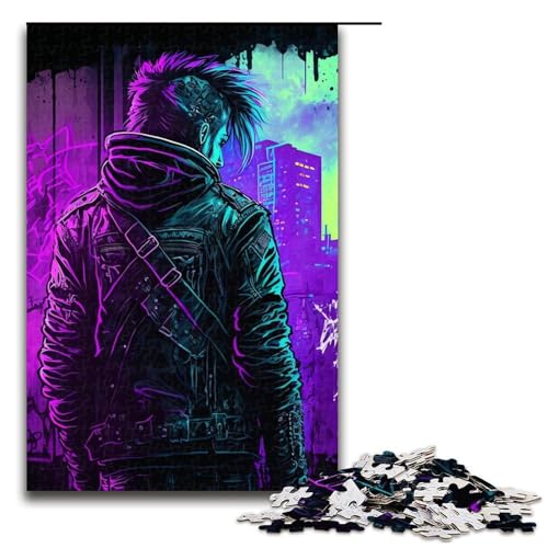 1000-teiliges Puzzle Street Punk Jigsaw Puzzle Holzpuzzle Spielzeug Wanddekoration 19,69x29,53 Zoll von WGLINGX