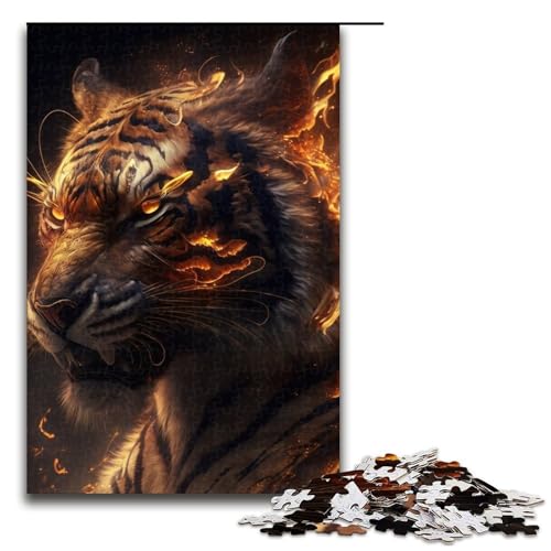 1000-teiliges Puzzle Tiger-Puzzle aus Holz, Familienunterhaltungsspielzeug, 19,69 x 29,53 Zoll 1000-teiliges Puzzle Tiger-Puzzle aus Holz, Familienunterhaltungsspielzeug, 19,69 x 29,53 Zoll von WGLINGX