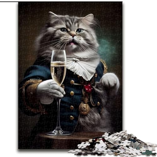 1000-teiliges Puzzle für Erwachsene, „Der Aristocat“, Holzpuzzle für Erwachsene, Geschenk zu Weihnachten, Halloween, Muttertag, Neujahr, Ostern (Größe 50x75cm) von WGLINGX