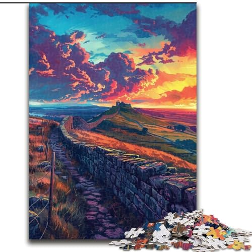 1000-teiliges Puzzle für Erwachsene, „Die Große Mauer“, Holzpuzzle für Erwachsene, Heimdekoration und interaktives Familienspiel, (Größe 50x75cm) von WGLINGX
