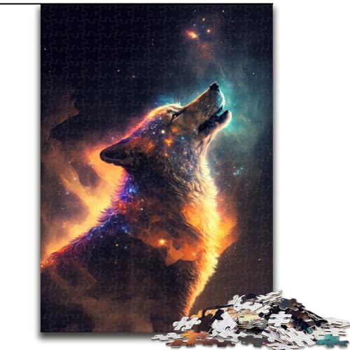 1000-teiliges Puzzle für Erwachsene, „Lone Wolf in Space“, Puzzle für Erwachsene, 1000 Teile, ideales Weihnachts- oder Geburtstagsgeschenk, Partyspiel-Spielzeug (Größe 50x75cm) von WGLINGX