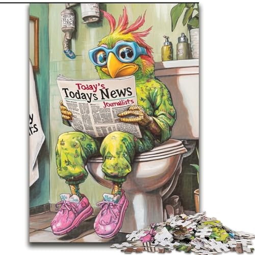1000-teiliges Puzzle für Erwachsene, „Papagei geht auf die Toilette“, Puzzle 1000 Teile für Erwachsene, Lernspielzeug (Größe 50x75cm) von WGLINGX