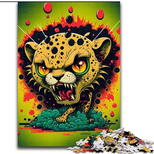 1000-teiliges Puzzle für Erwachsene, „Raging Leopard“, Holzpuzzle, Spaß für die ganze Familie, Basteln, perfekt für Geburtstage, Feiertage, Größe 50x75cm 1000-teiliges Puzzle für Erwachsene, „Raging Leopard“, Holzpuzzle, Spaß für die ganze Familie, Basteln, perfekt für Geburtstage, Feiertage, Größe 50x75cm von WGLINGX