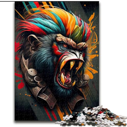 1000-teiliges Puzzle für Erwachsene, „The Wild Monkey“, 1000 Teile, anspruchsvolles Denkspiel für Teenager, perfekt als Heimdekoration oder Geschenk, Größe 26x38cm 1000-teiliges Puzzle für Erwachsene, „The Wild Monkey“, 1000 Teile, anspruchsvolles Denkspiel für Teenager, perfekt als Heimdekoration oder Geschenk, Größe 26x38cm von WGLINGX