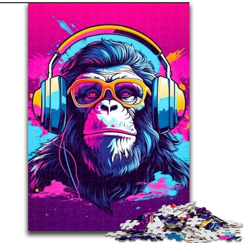 1000-teiliges Puzzle für Erwachsene, AFFE, DJ-Musik, 1000-teiliges Puzzle für Erwachsene, ideales Urlaubs- oder Geburtstagsgeschenk, Partyspiel-Spielzeug, Größe 50x75cm 1000-teiliges Puzzle für Erwachsene, AFFE, DJ-Musik, 1000-teiliges Puzzle für Erwachsene, ideales Urlaubs- oder Geburtstagsgeschenk, Partyspiel-Spielzeug, Größe 50x75cm von WGLINGX