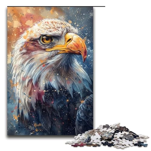 1000-teiliges Puzzle für Erwachsene, Adler-Spielzeug, Lernspiele, Stressabbau, Analyse und Logik (Größe 50 x 75 cm) von WGLINGX