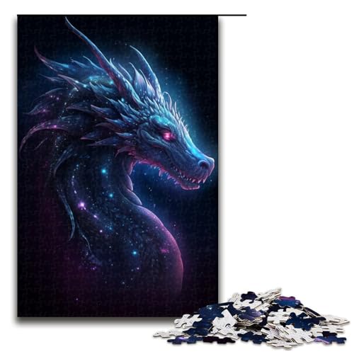 1000-teiliges Puzzle für Erwachsene, Anime-Art-Drachen-Puzzle für Erwachsene, Holzpuzzles, Familienspiele, Weihnachts- und Geburtstagsgeschenke, 50 x 75 cm 1000-teiliges Puzzle für Erwachsene, Anime-Art-Drachen-Puzzle für Erwachsene, Holzpuzzles, Familienspiele, Weihnachts- und Geburtstagsgeschenke, 50 x 75 cm von WGLINGX