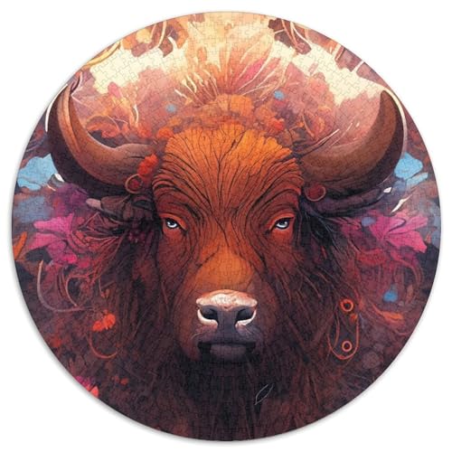 1000-teiliges Puzzle für Erwachsene, Anime-Büffel-Puzzle, anspruchsvolles Denkspiel für Teenager, unterhaltsames interaktives Spiel für die ganze Familie, 1000 Teile (67,5x67,5cm) von WGLINGX