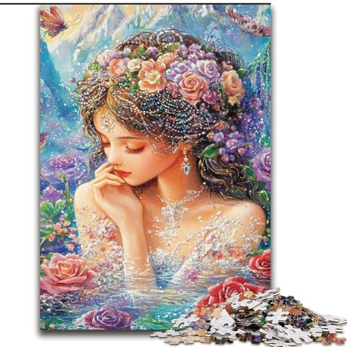 1000-teiliges Puzzle für Erwachsene, Anime-Mädchen-Puzzle für Erwachsene, 1000-teiliges herausforderndes DIY-Denkspiel, interaktives Familienspiel (Größe 50x75cm) von WGLINGX