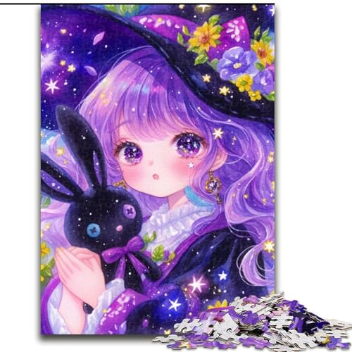 1000-teiliges Puzzle für Erwachsene, Anime-Mädchen-Puzzles für Erwachsene, pädagogisches und unterhaltsames Indoor-Spiel für die Heimdekoration (Größe 26x38cm) von WGLINGX