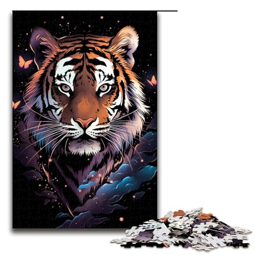 1000-teiliges Puzzle für Erwachsene, Anime-Tiger-Puzzle für Erwachsene, Holzpuzzles, Familienspiele, Weihnachts- und Geburtstagsgeschenke, 50 x 75 cm 1000-teiliges Puzzle für Erwachsene, Anime-Tiger-Puzzle für Erwachsene, Holzpuzzles, Familienspiele, Weihnachts- und Geburtstagsgeschenke, 50 x 75 cm von WGLINGX