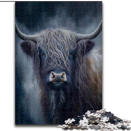 1000-teiliges Puzzle für Erwachsene, Aquarell-Yak-Puzzles für Erwachsene, 1000 Teile, Lernspielzeug, Größe 26x38cm von WGLINGX