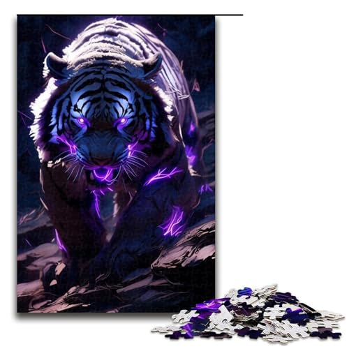 1000-teiliges Puzzle für Erwachsene, Art Tigers, Puzzles für Holzpuzzles, Spielzeug, intellektuelles Spiel, 29,53 x 19,69 Zoll 1000-teiliges Puzzle für Erwachsene, Art Tigers, Puzzles für Holzpuzzles, Spielzeug, intellektuelles Spiel, 29,53 x 19,69 Zoll von WGLINGX
